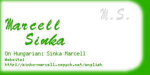 marcell sinka business card